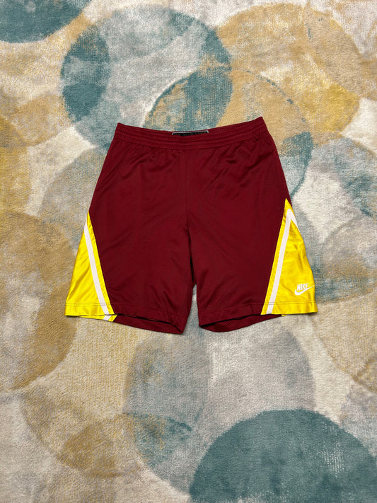 Nike basketball Burgundy and yellow 00's shorts