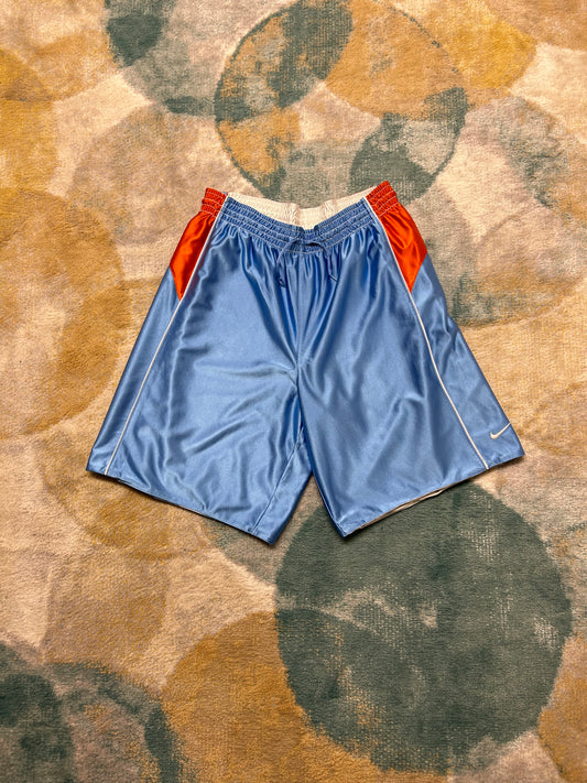 Nike Light Blue and orange 00's basketball shorts