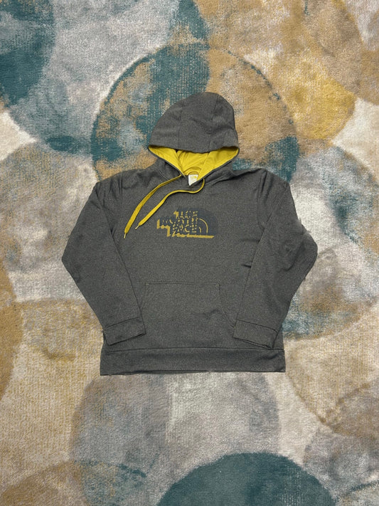 TheNorthFace Grey and Yellow Hoodie