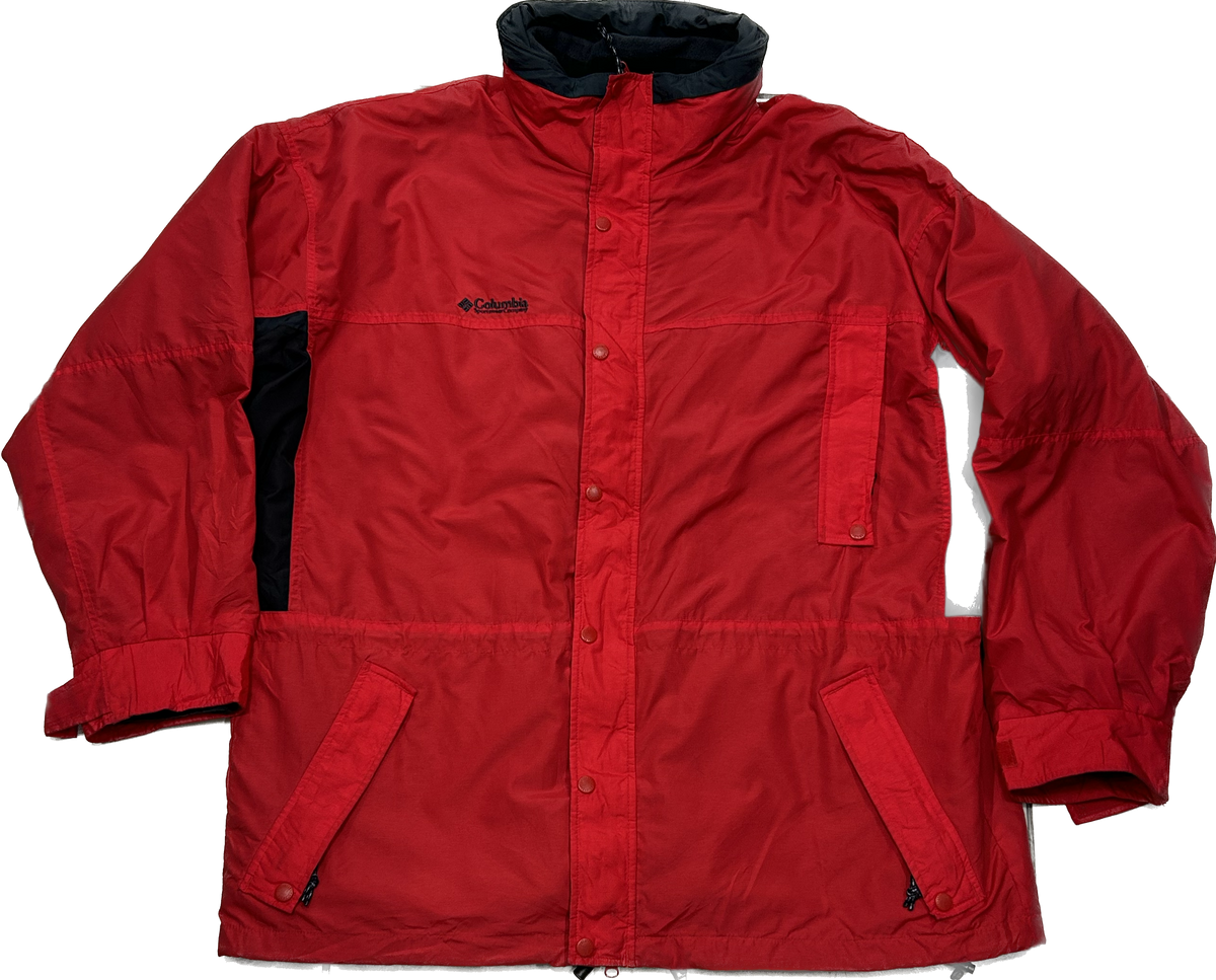 Columbia Retro 2-in-1 Waterproof Windbreaker Jacket with Detachable Fleece Interior