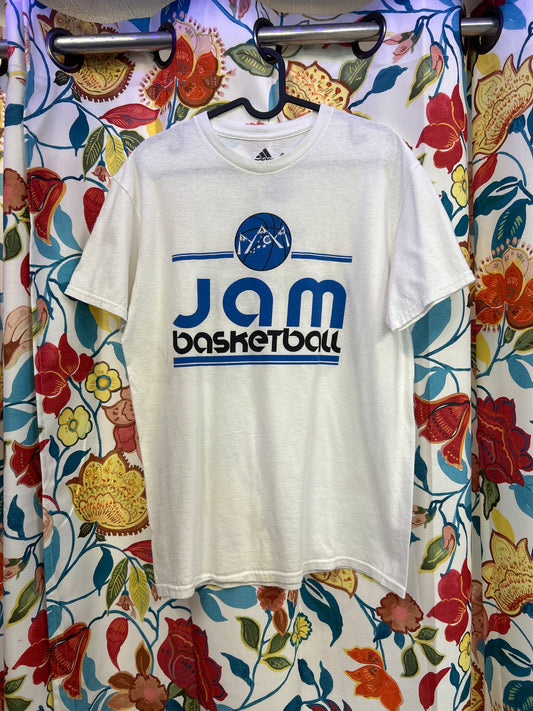 Adidas jam basketball white t-shirt