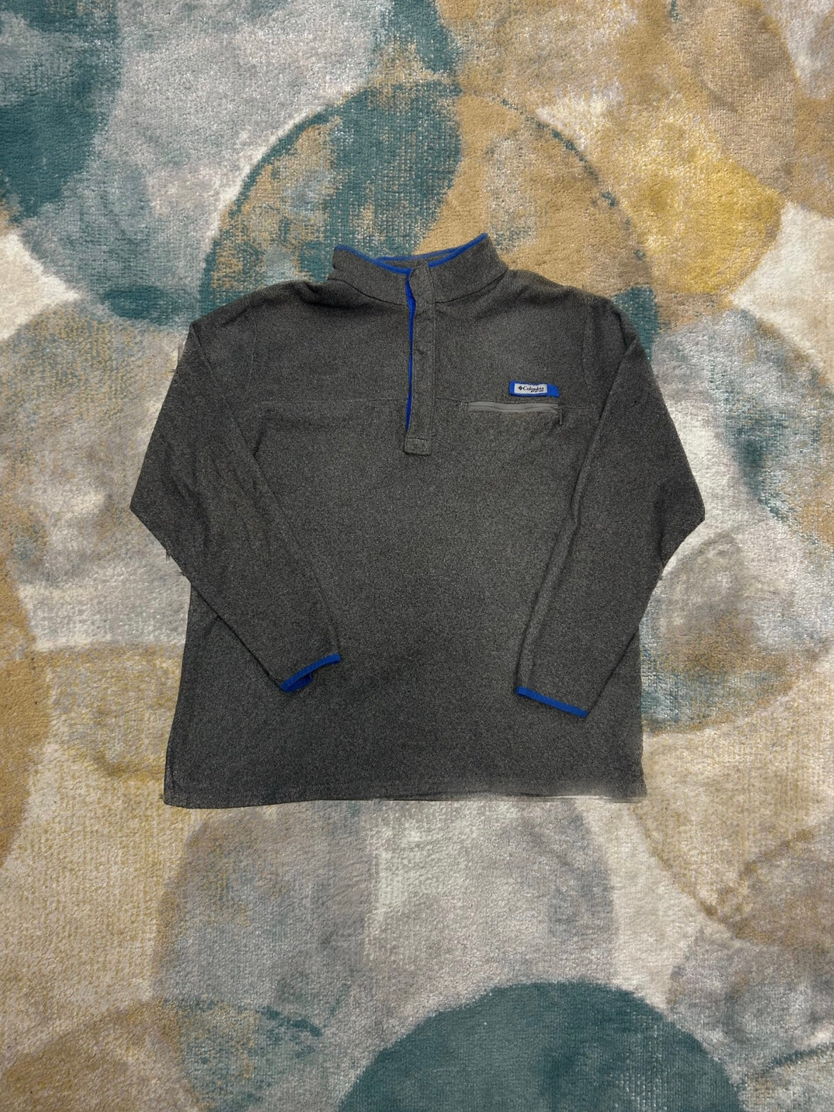 Columbia Grey Pro Fishing Gear Fleece Half-Zip
