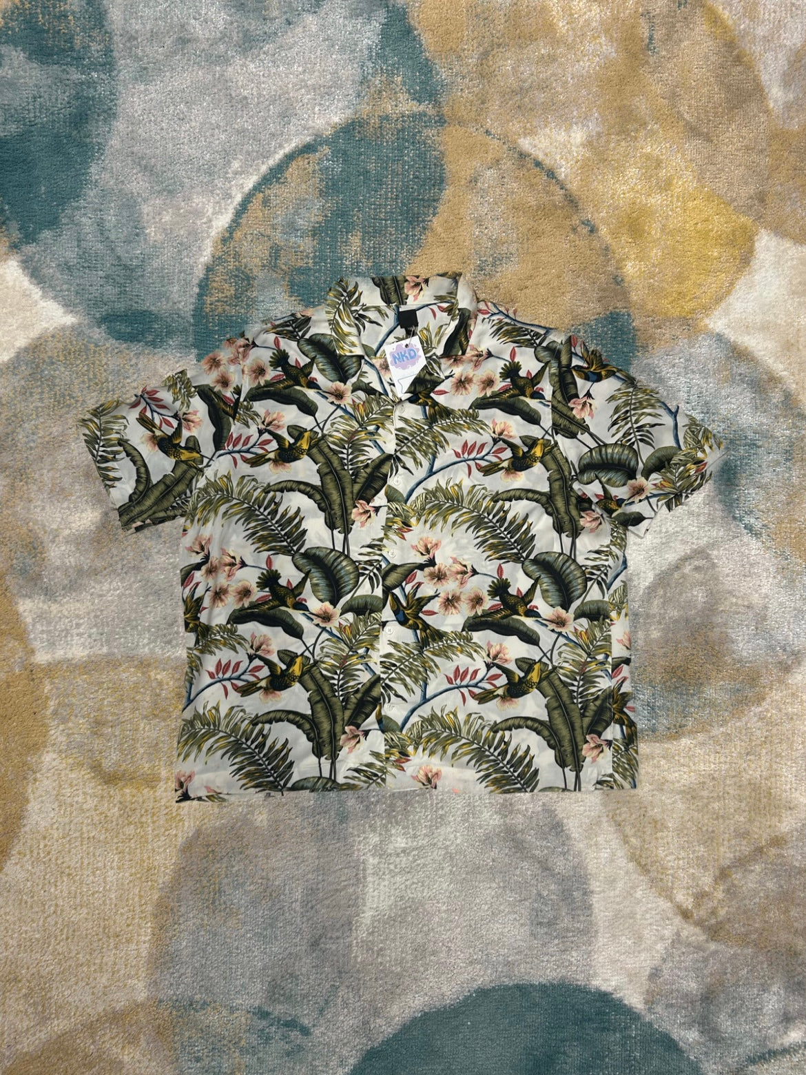 White Floral Cotton Shirt