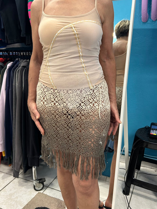 Retro παρεο summer knit overskirt