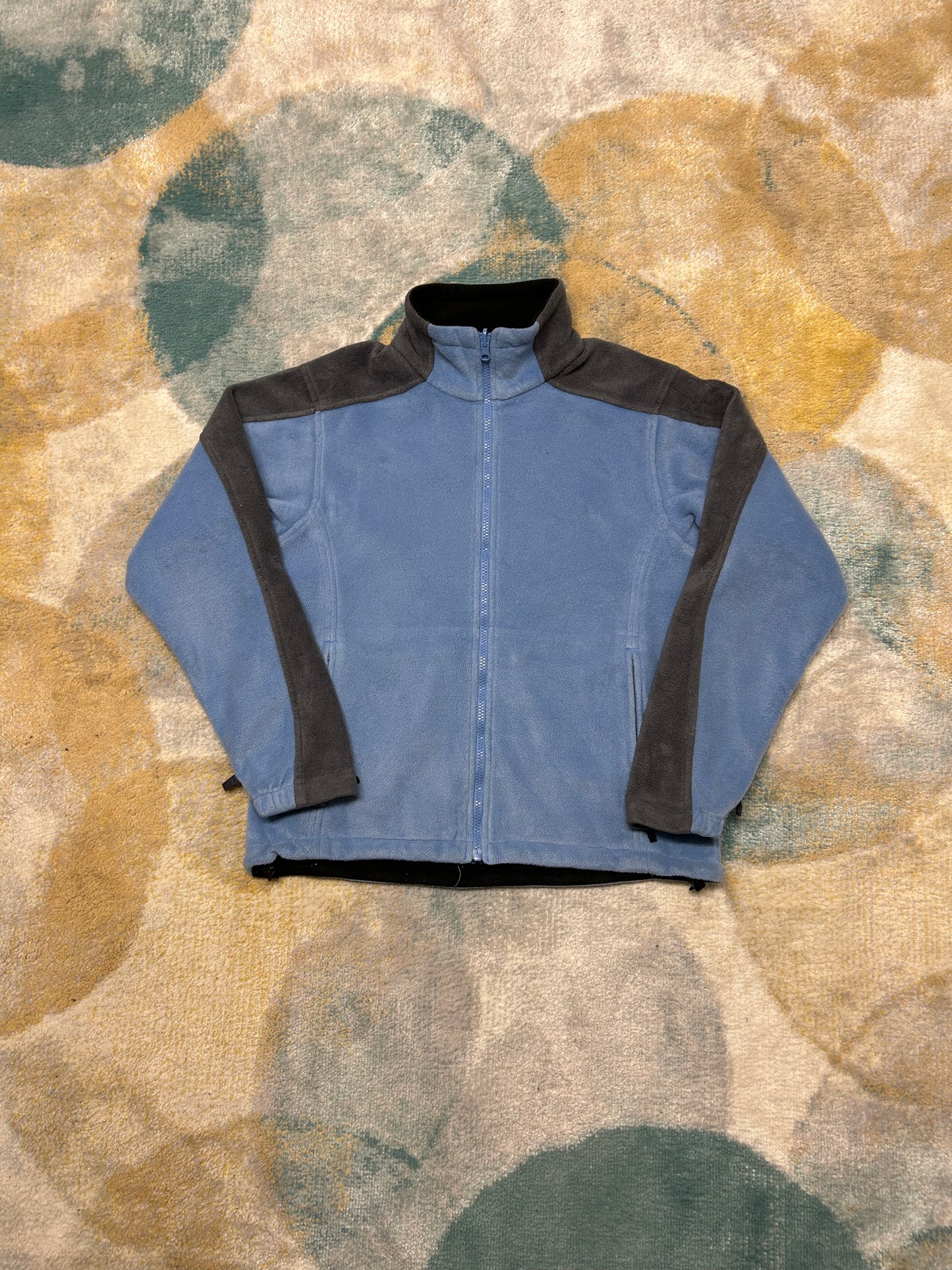 Columbia 00's Vertex Light Blue and Grey Heavy Fleece Jacket