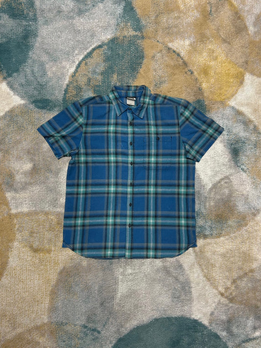 TheNorthFace Blue and Teal Checkered Shirt