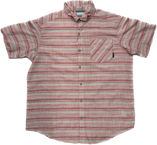 Columbia Pastel Red Pink and White Stripey Shirt
