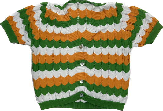 Green Orange White Top