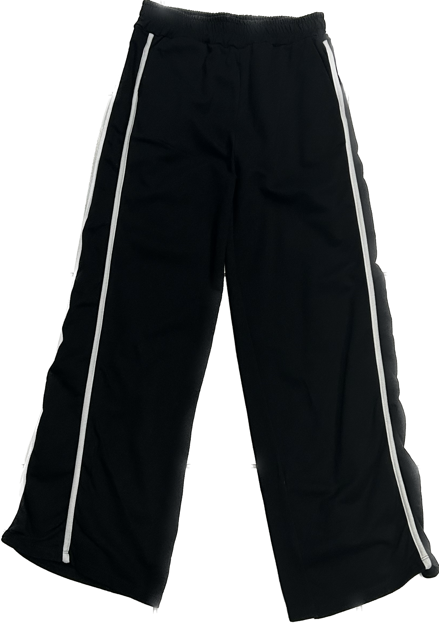 Black Baggy Trackpants with Elastic Waistband