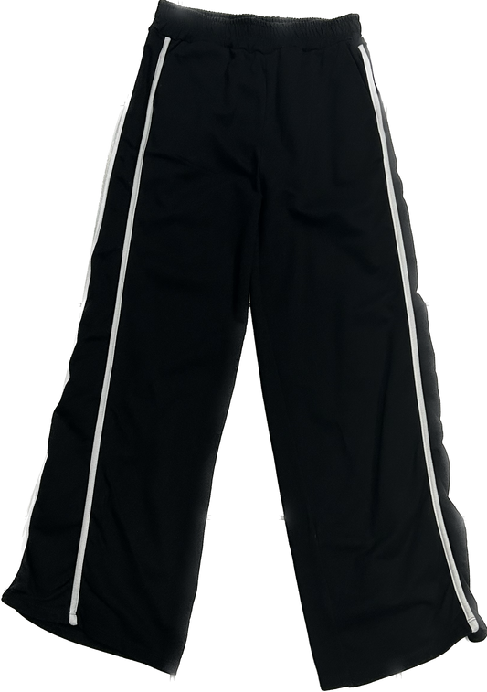 Black Baggy Trackpants with Elastic Waistband