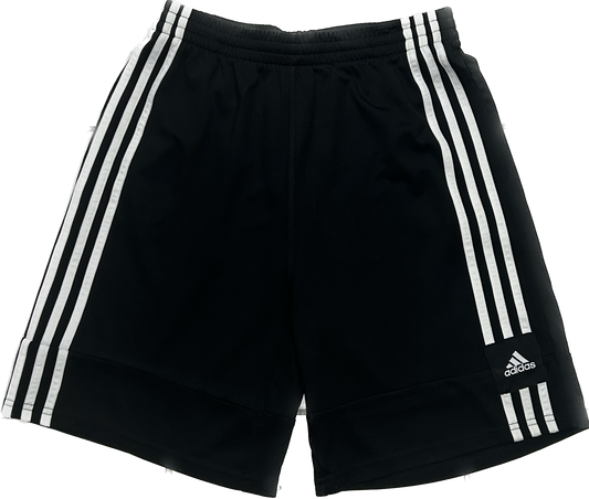 Adidas Black 3 Stripe Athletic Shorts