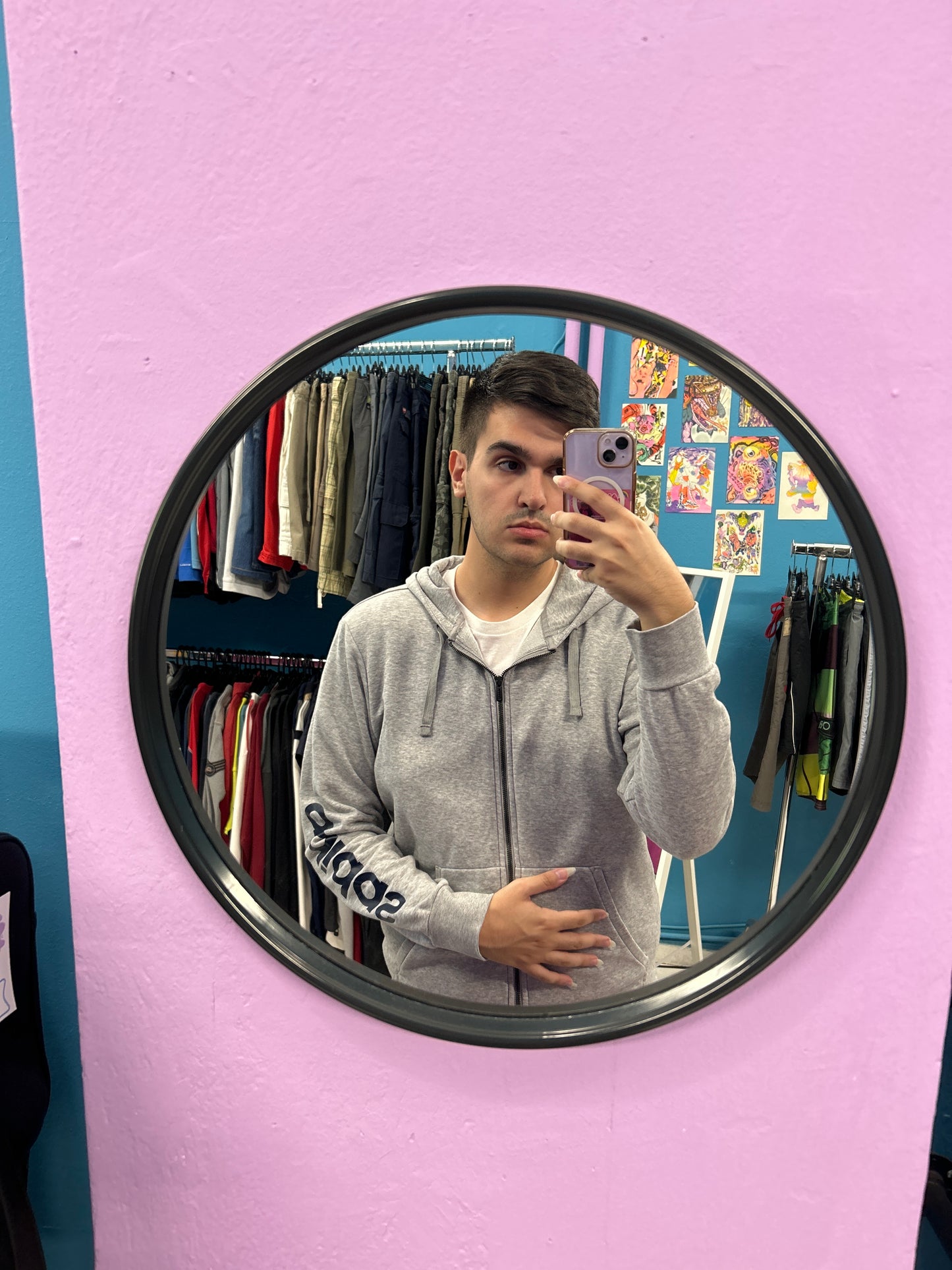 Adidas grey cotton jacket