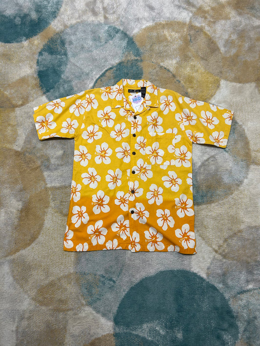 Yellow orange flowers summer shirt