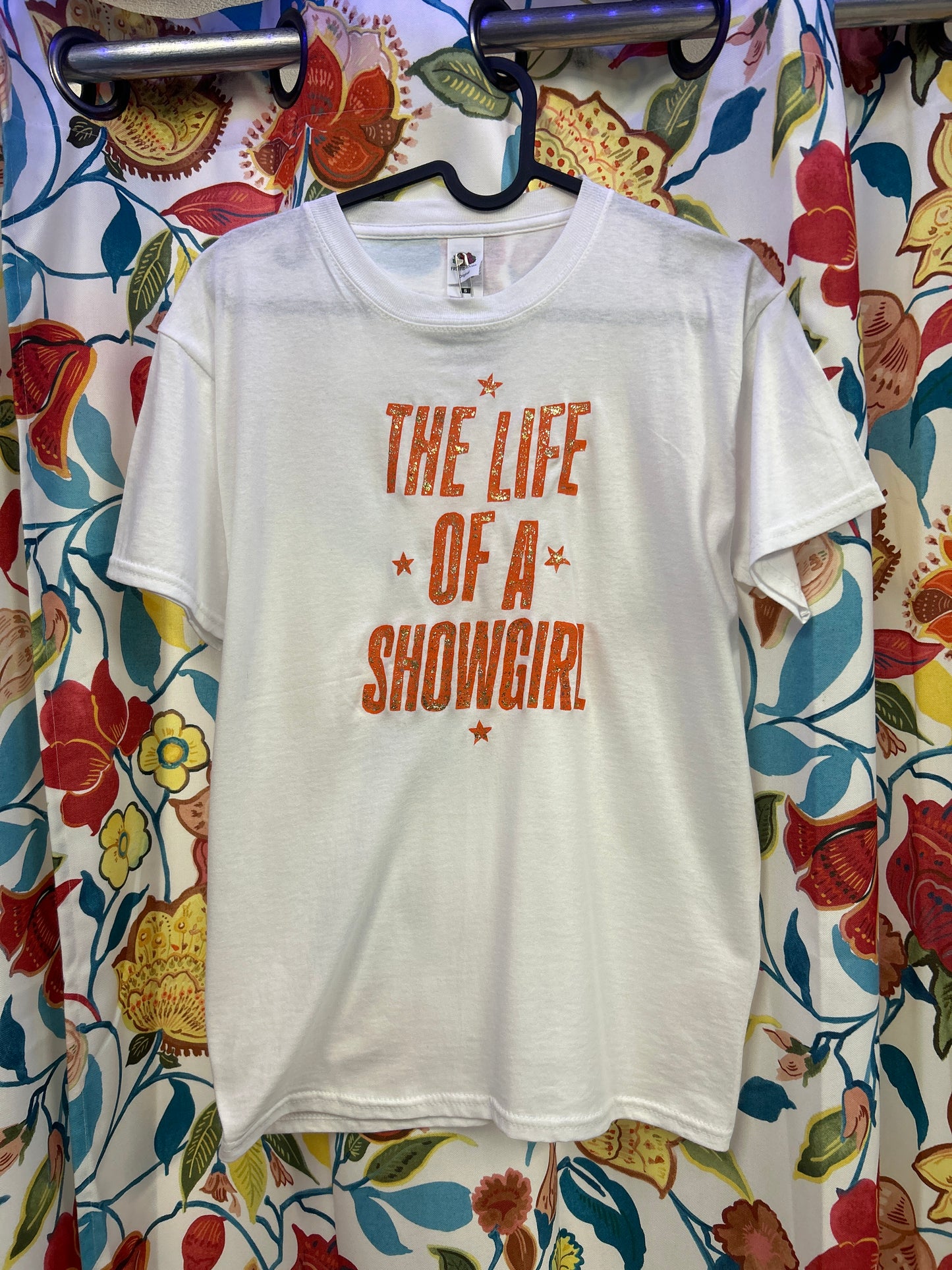 Taylor Swift 'The Life of a Showgirl' White Handpainted T-shirt