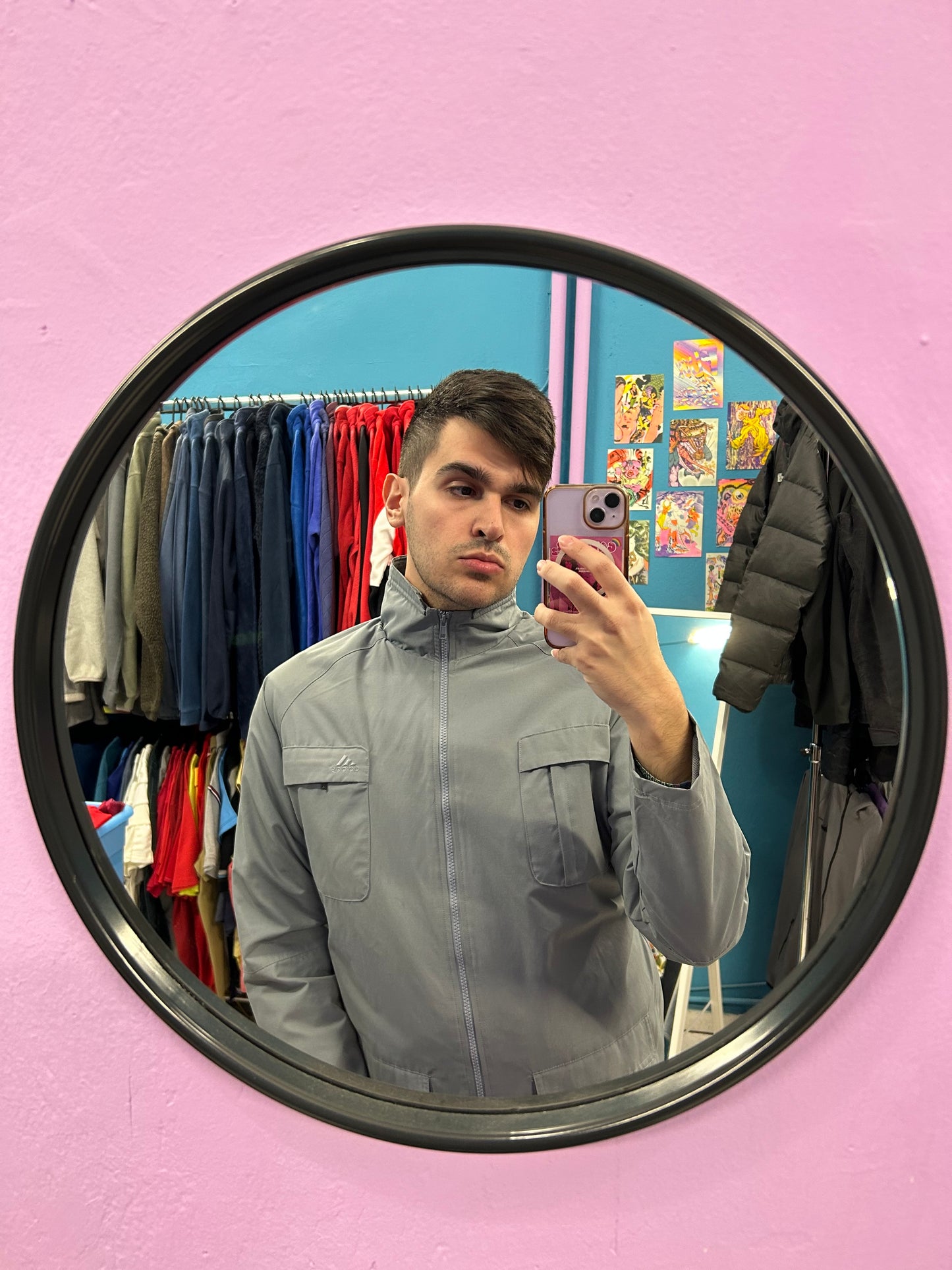 Adidas Grey Windbreaker