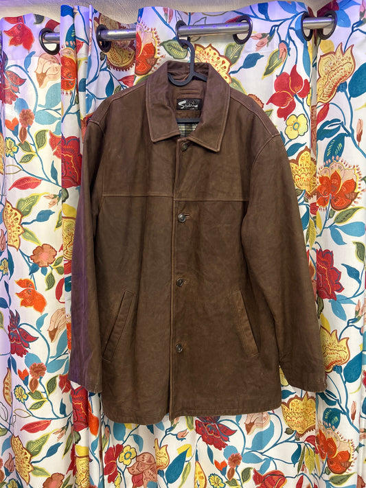 Dark brown swiss 100% leather jacket
