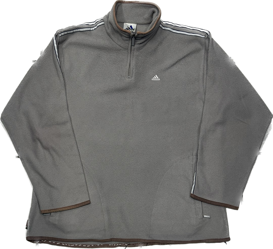 Adidas 00's Beige Fleece Half-Zip