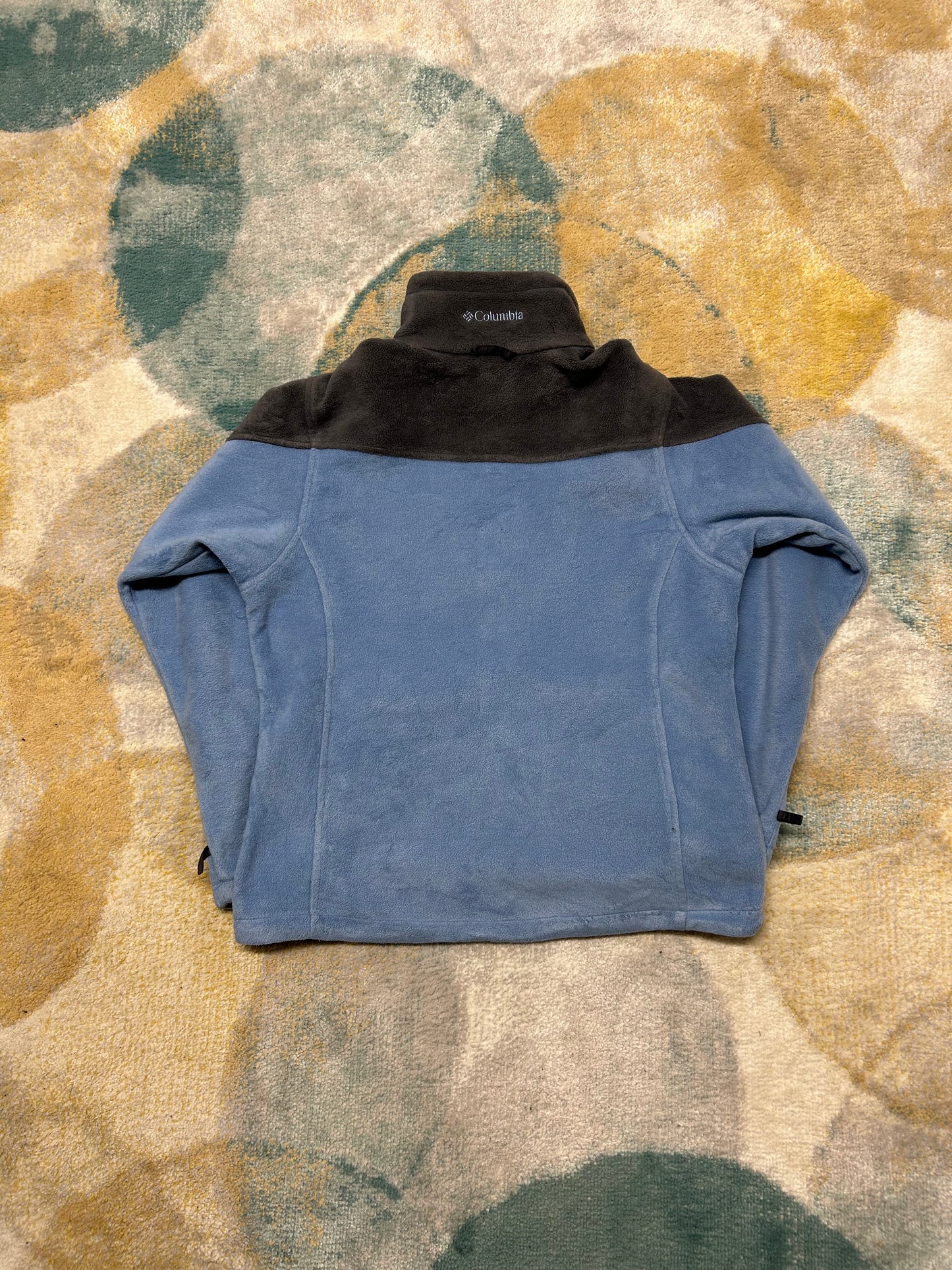Columbia 00's Vertex Light Blue and Grey Heavy Fleece Jacket