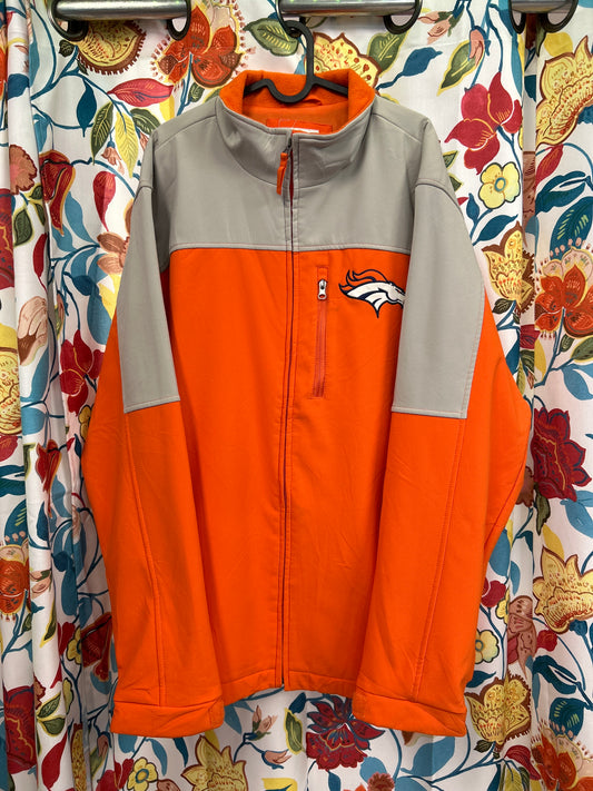 Broncos NFL rare orange jacket with fleece interior