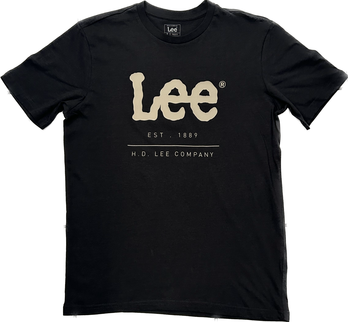 Lee Dark Grey and Brown Logo T-shirt