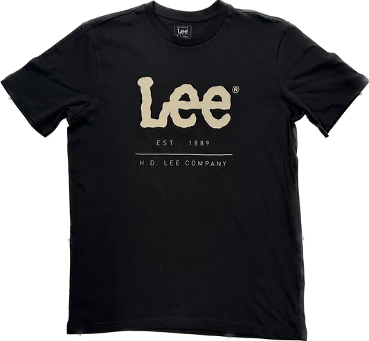 Lee Dark Grey and Brown Logo T-shirt