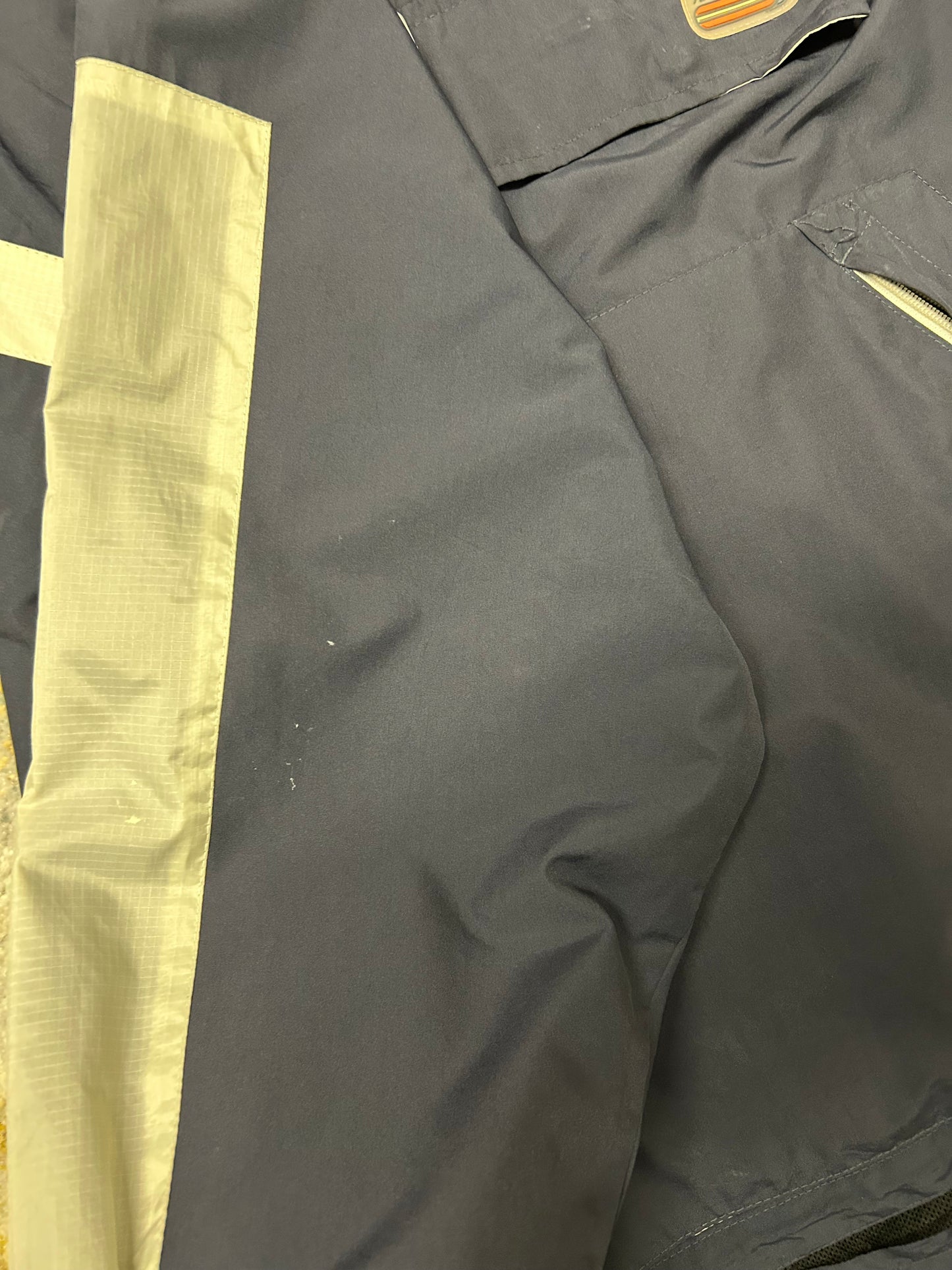 Reebok Dark Blue and White Windbreaker