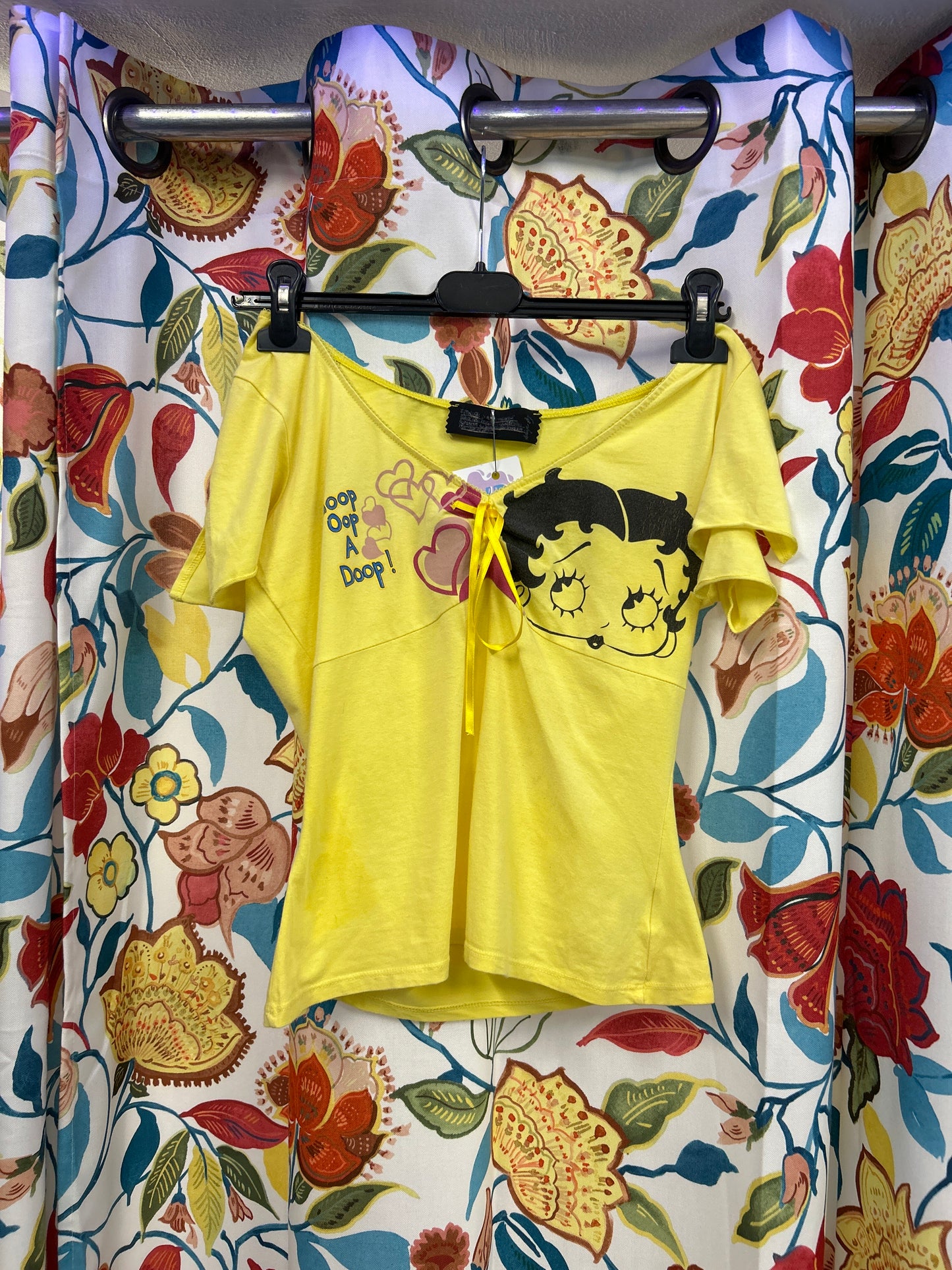 Y2k Betty boop yellow shirt