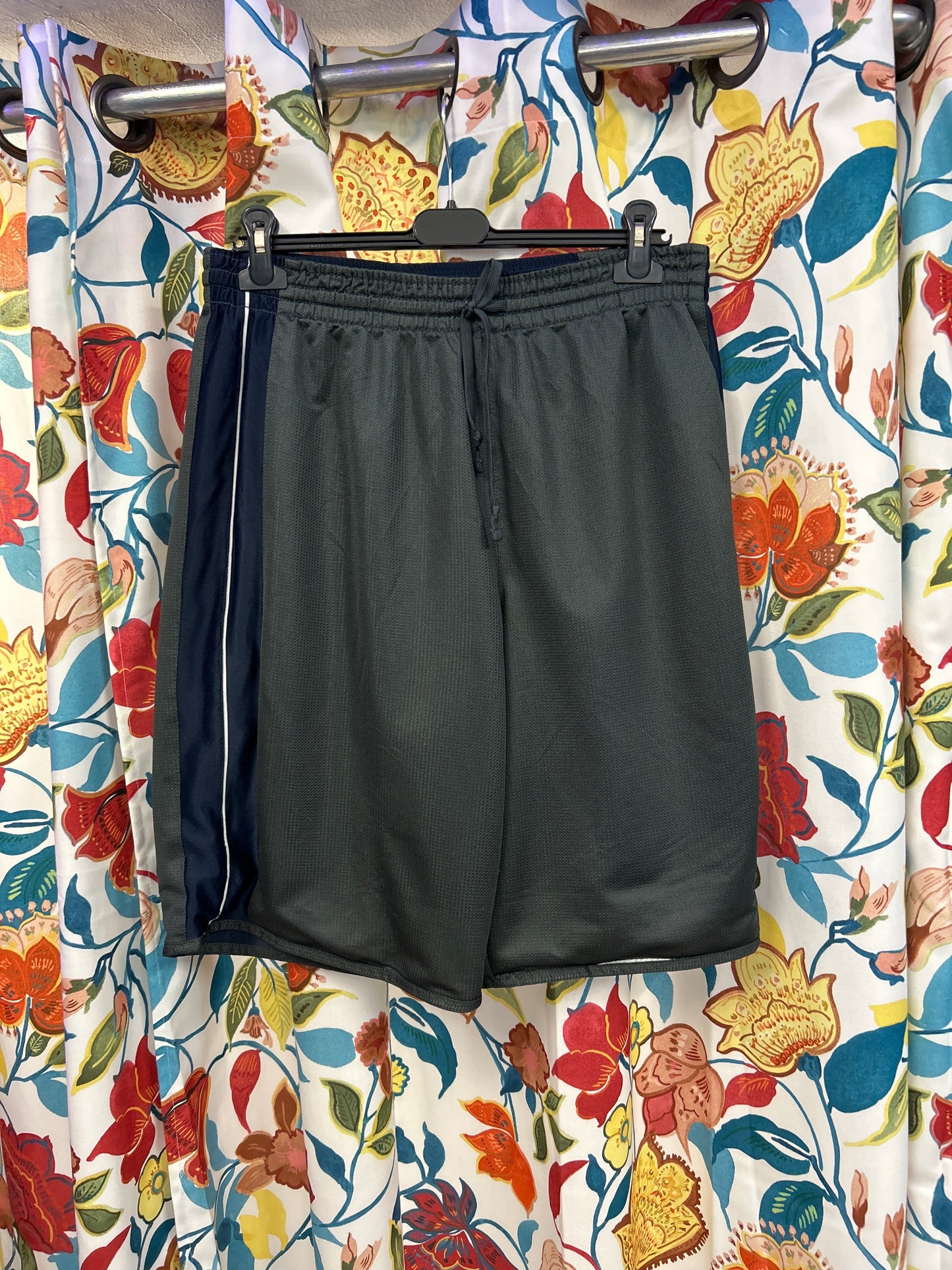Starter grey and blue basketball shorts