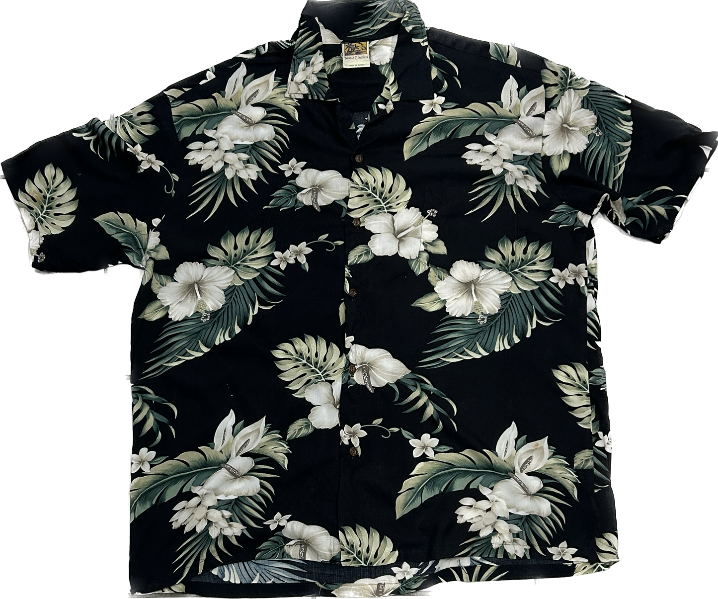 Black and White Floral Summer Shirt