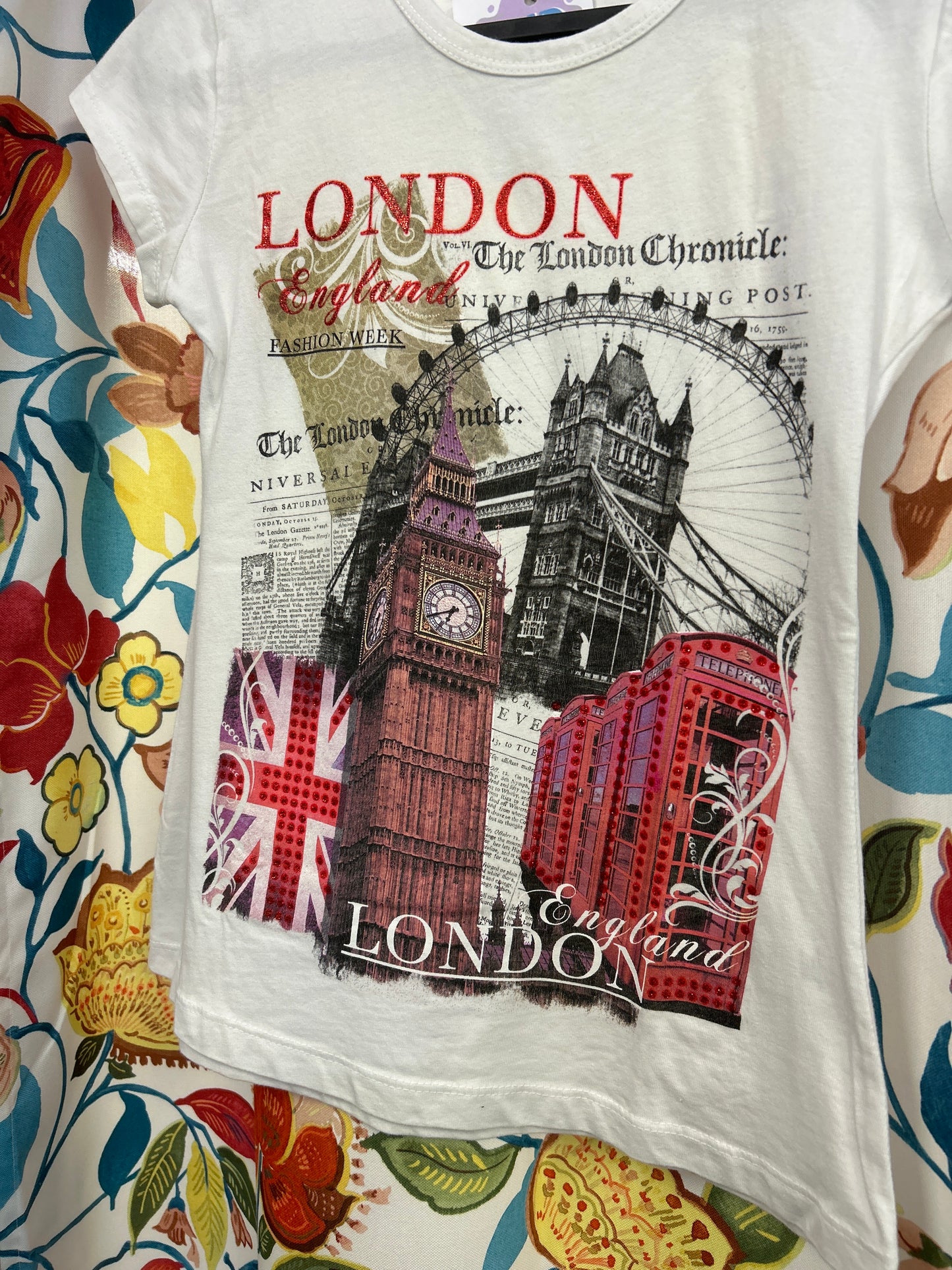 Y2k London white tee