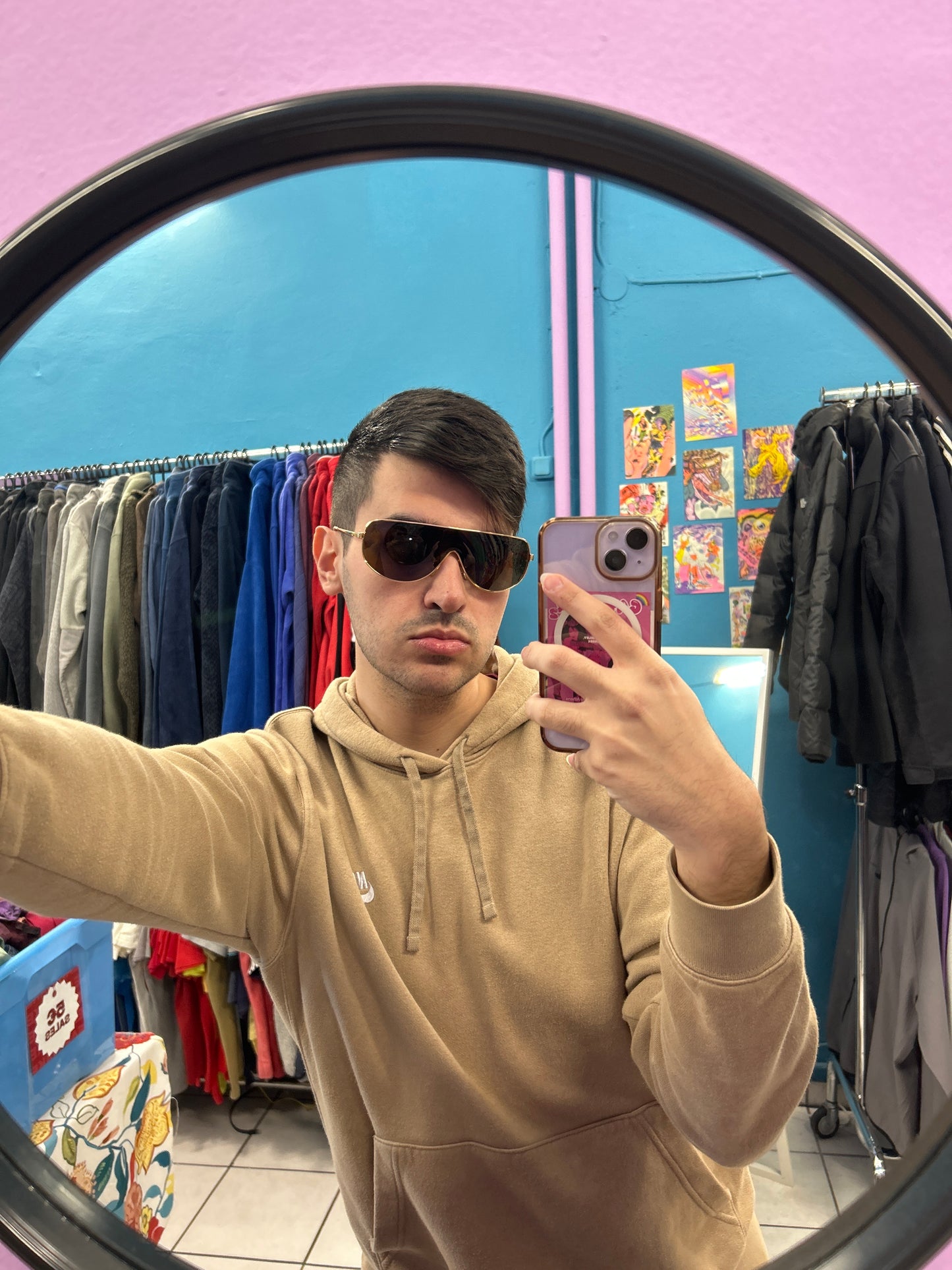 Gold Lightweight Metal Shades with Tinted Lense