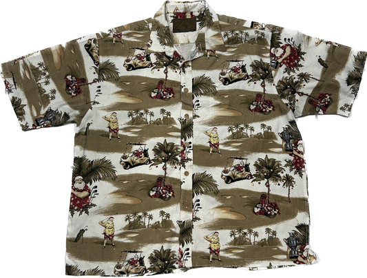 Santa Playing Golf Shirt