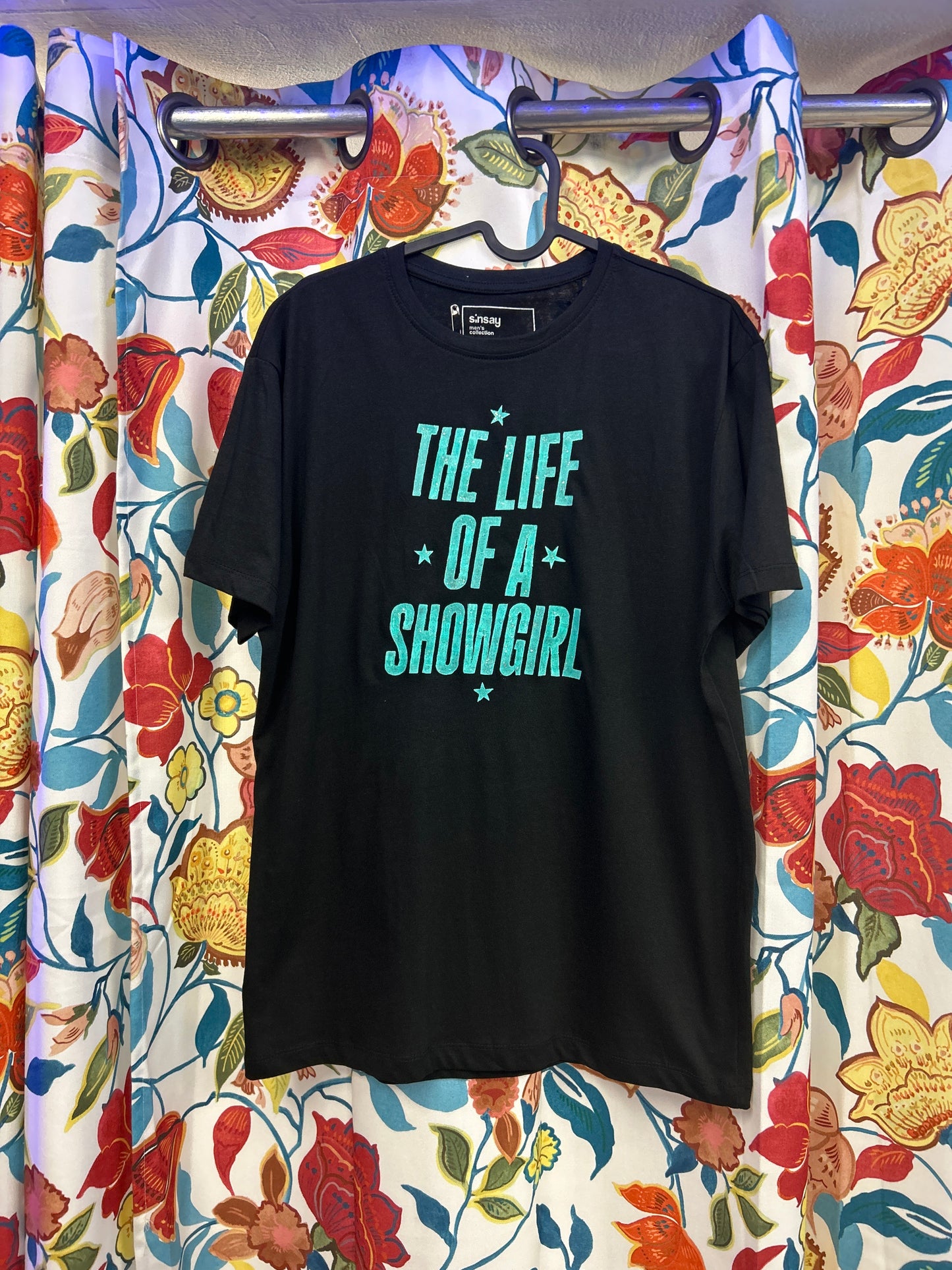 Taylor Swift 'The Life of a Showgirl' Black Handpainted T-shirt