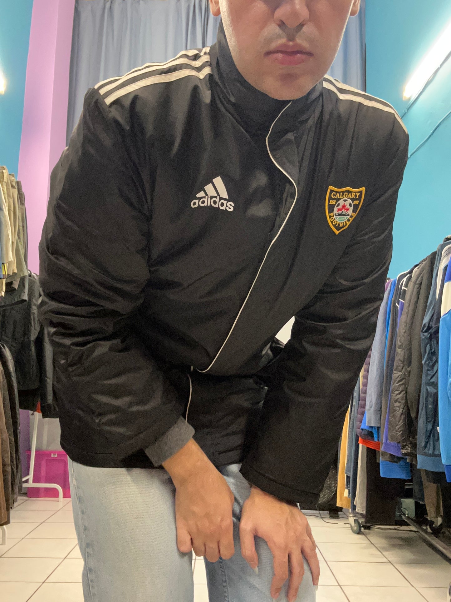 Adidas Black Heavy Waterproof Jacket