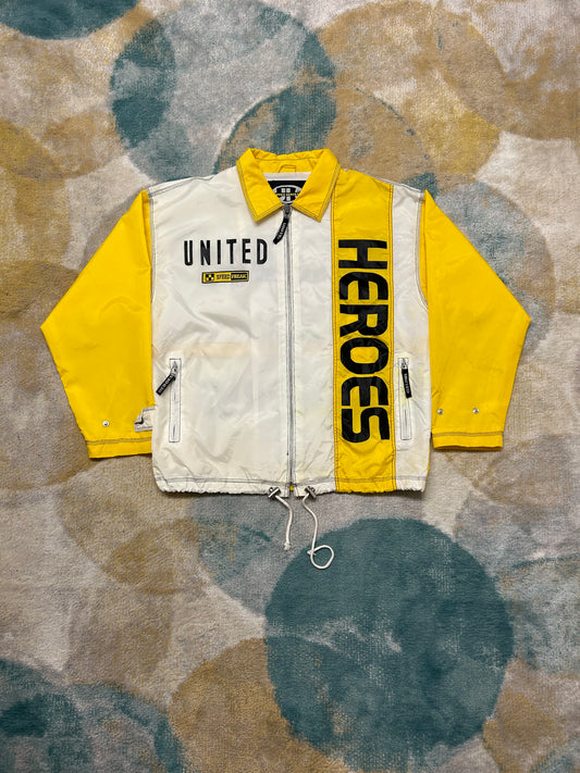 Speed freak yellow and white windbreaker