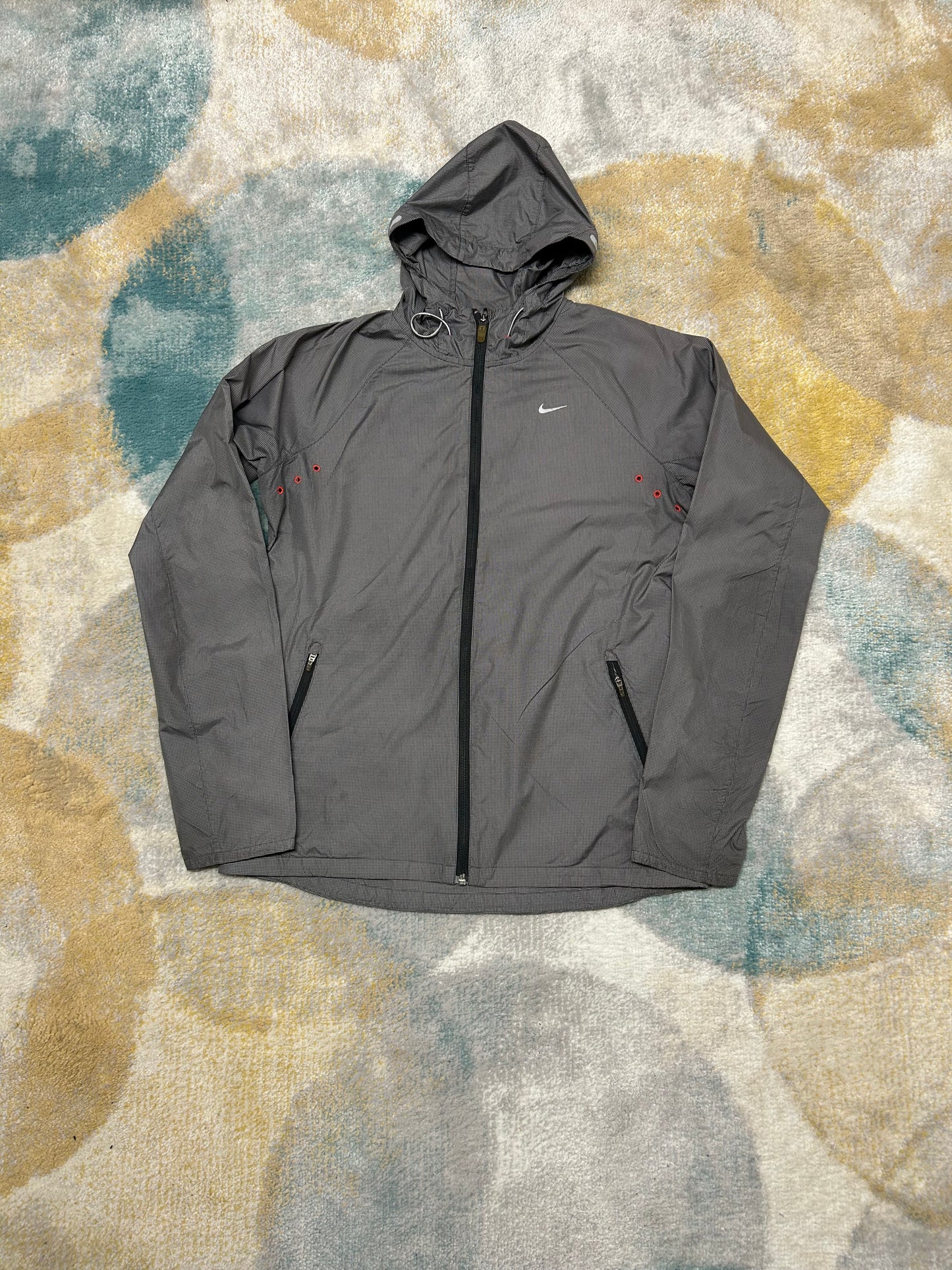 Nike Grey Hooded Windbreaker