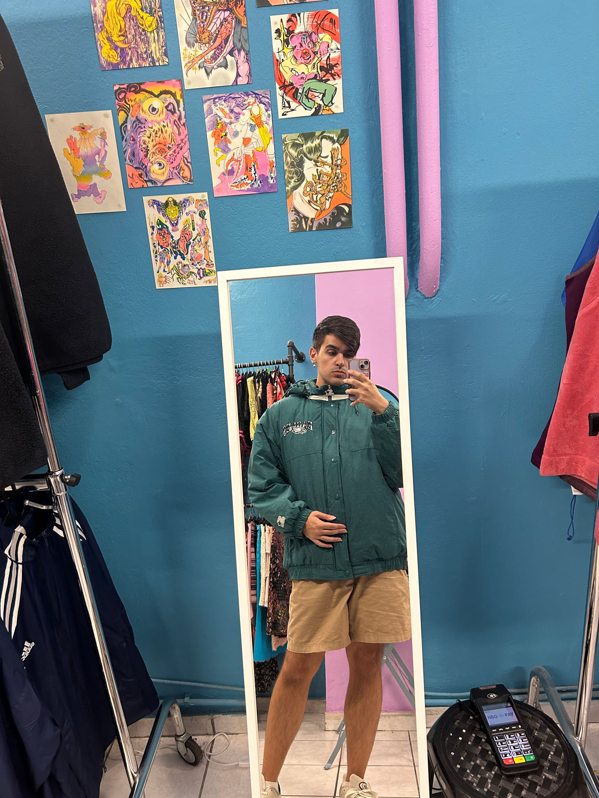 Eagles 90's Forest Green Heavy Puffer Jacket