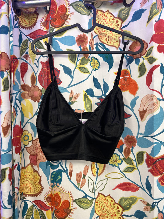 Y2k black bra top