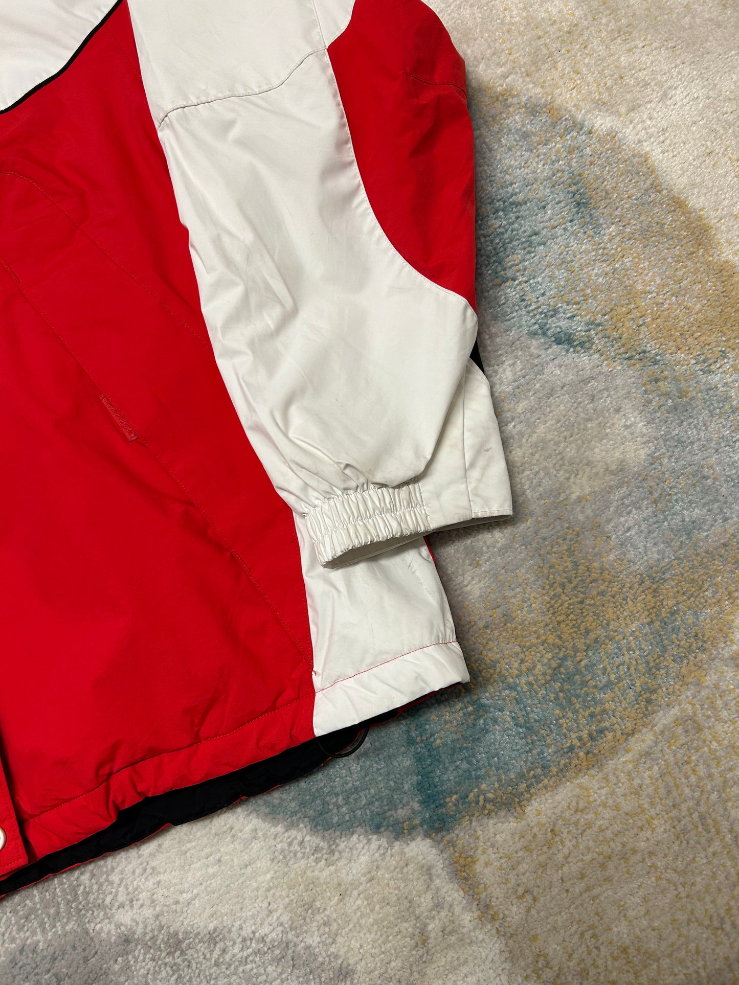 Columbia Red and White Waterproof Heavy Jacket