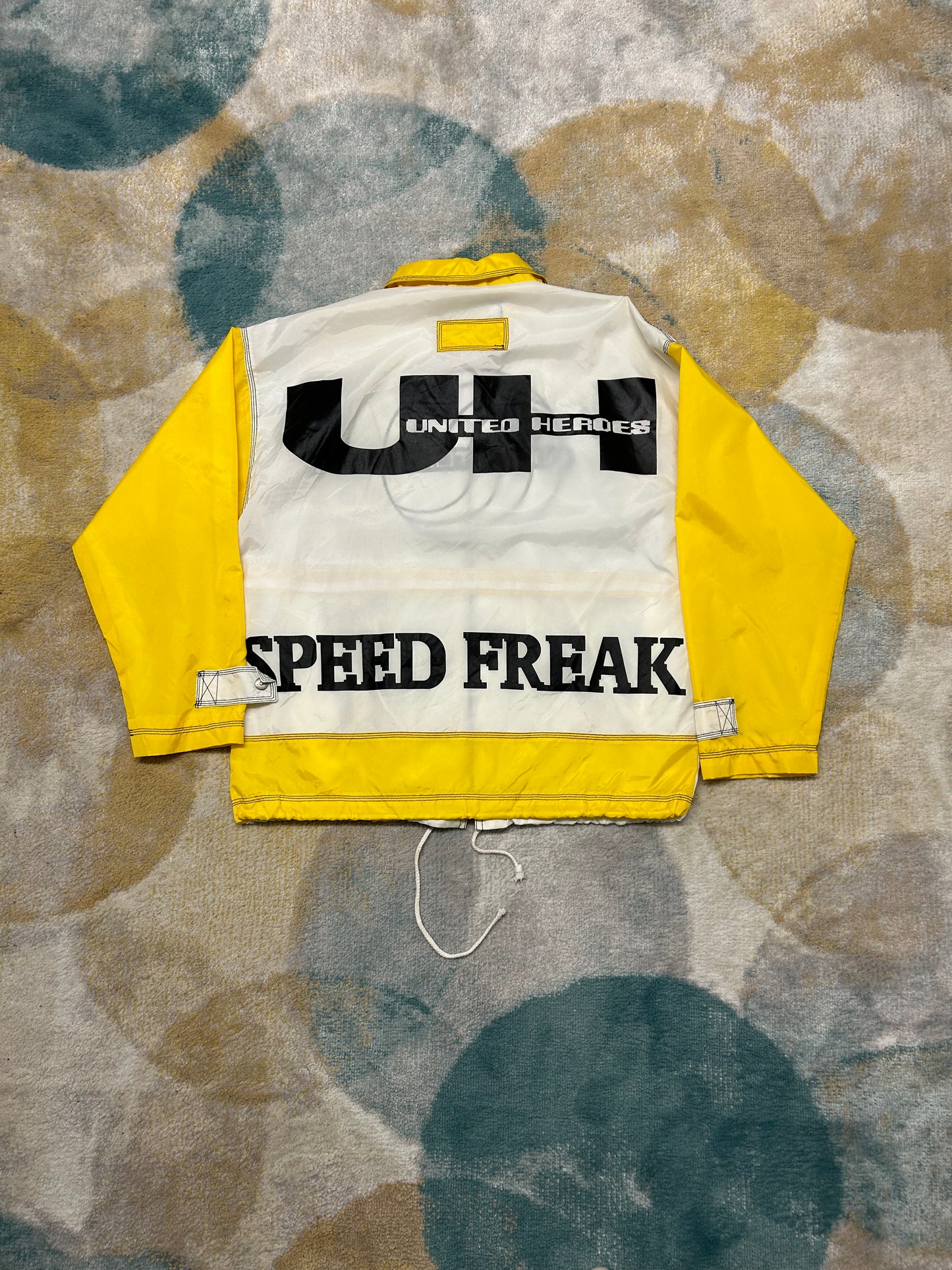 Speed freak yellow and white windbreaker