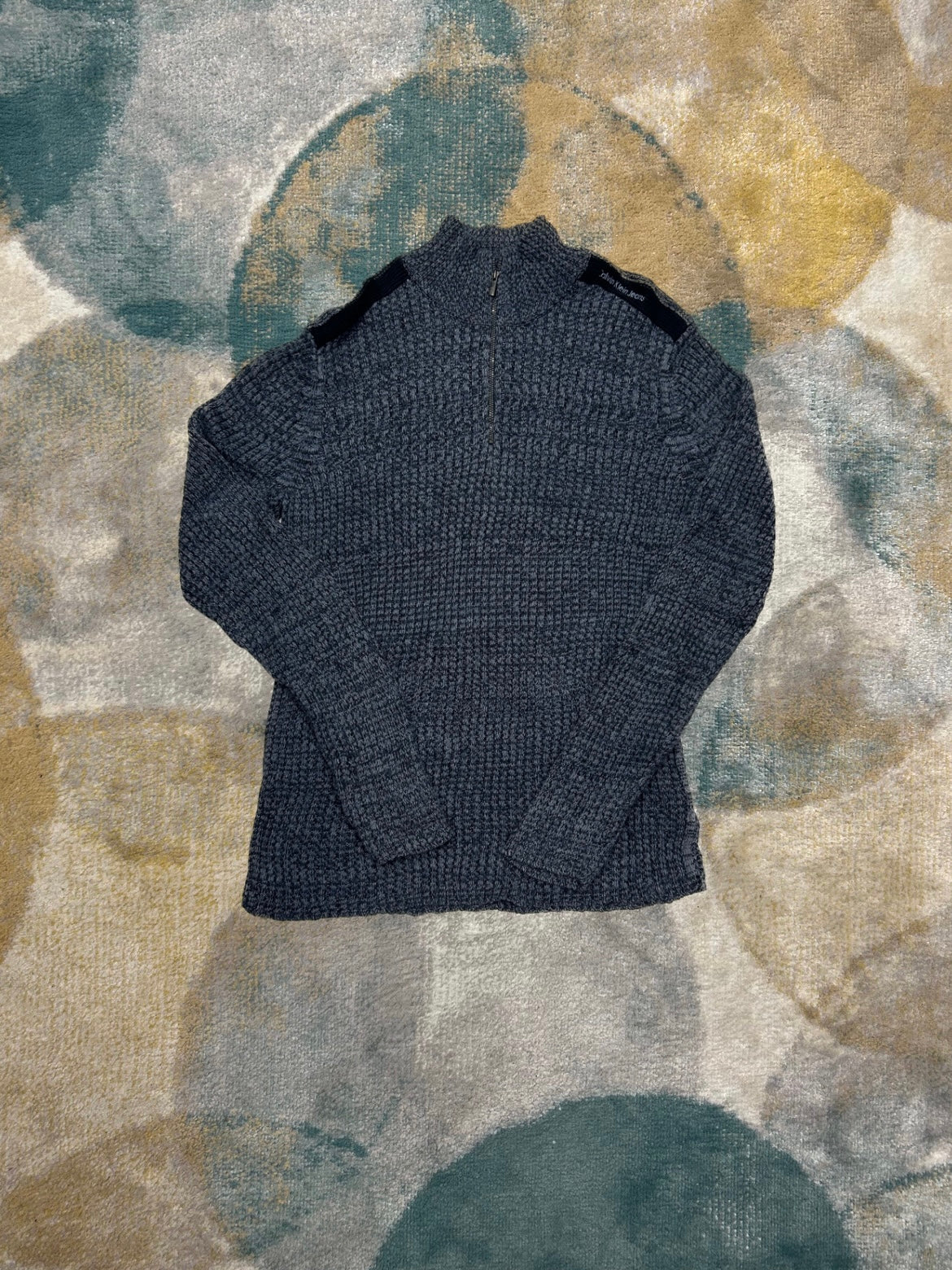 Calvin Klein Blue Heavy Knit Half-Zip
