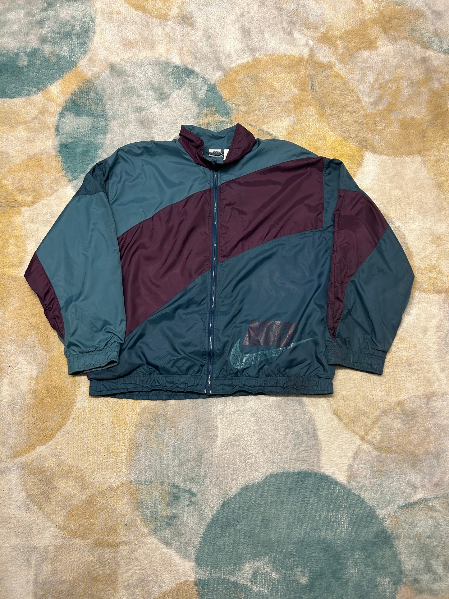 Nike Purple and Teal Retro Windbreaker