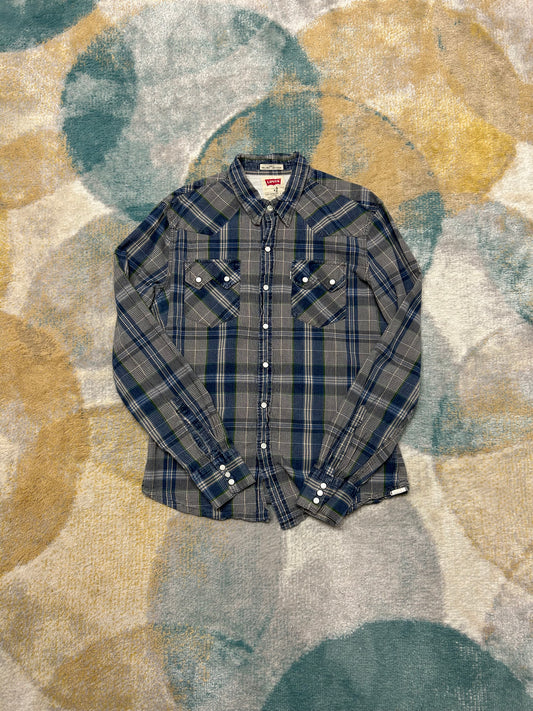 Levi's Blue Checkered Flannel Shirt