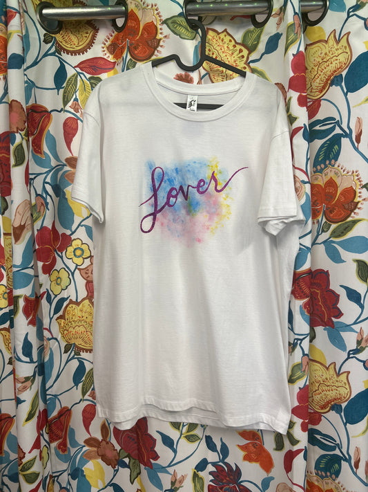 Taylor Swift 'Lover' Album Logo Handpainted Cotton T-shirt