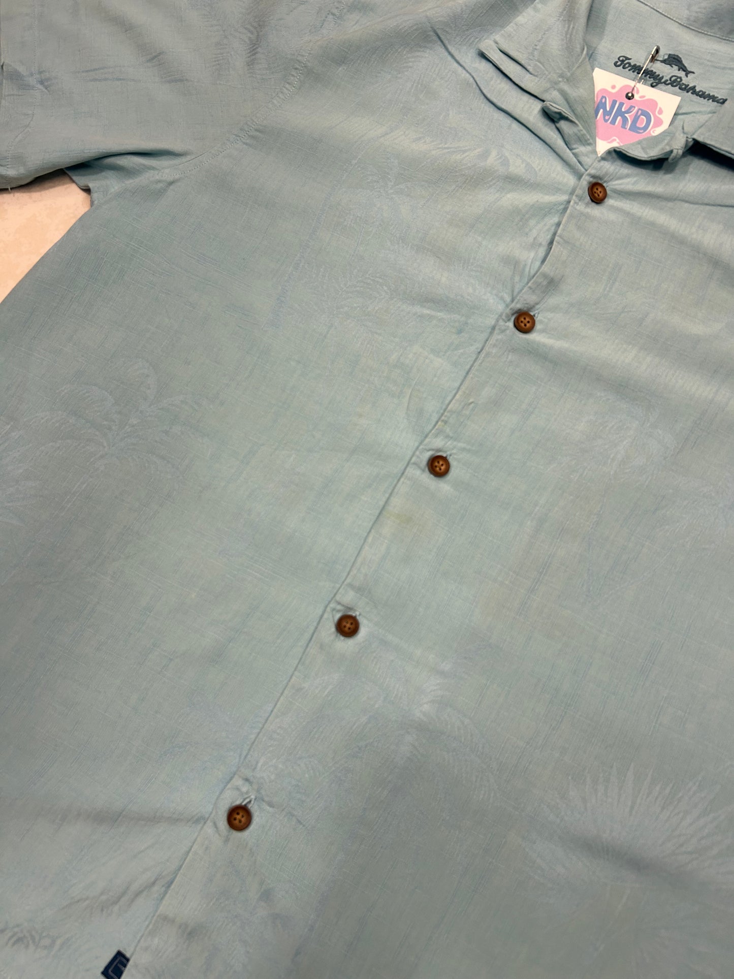 Light Blue Palmtree Summer Shirt