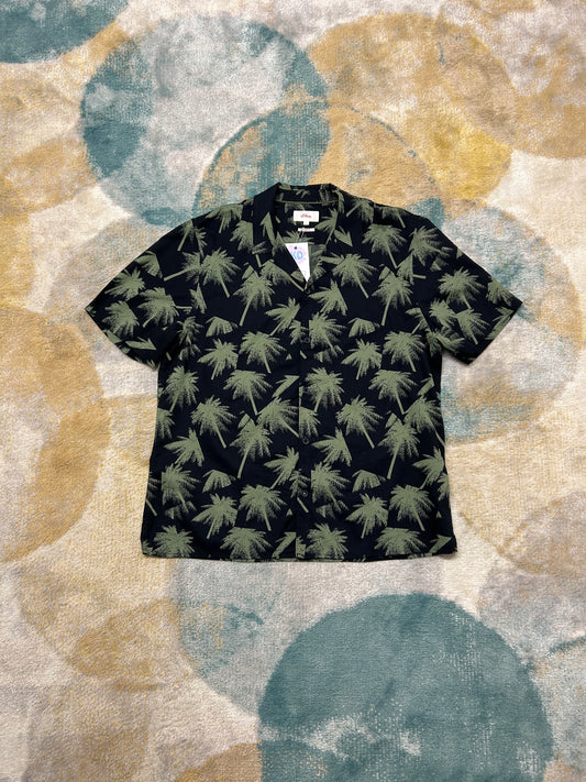 S. Oliver black and green floral summer shirt