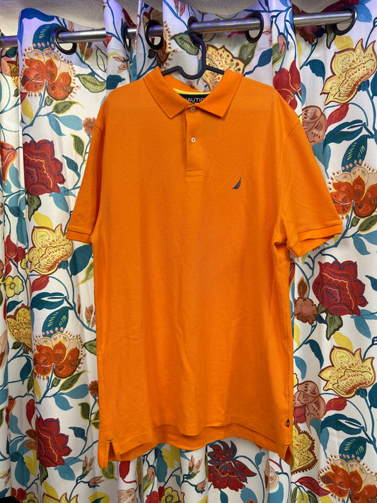 Nautica orange polo t-shirt