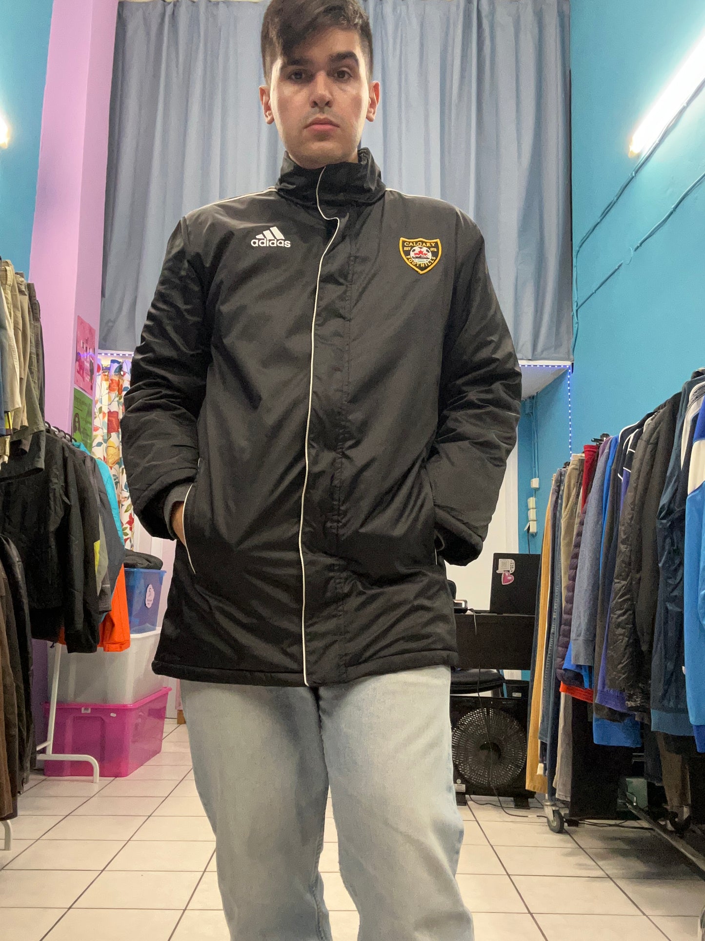 Adidas Black Heavy Waterproof Jacket