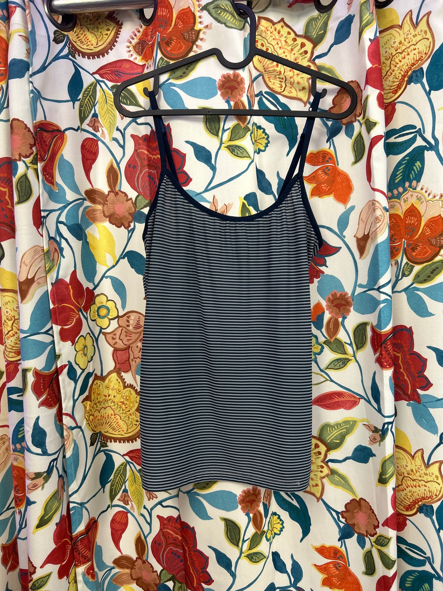 Y2k blue stripey tank top