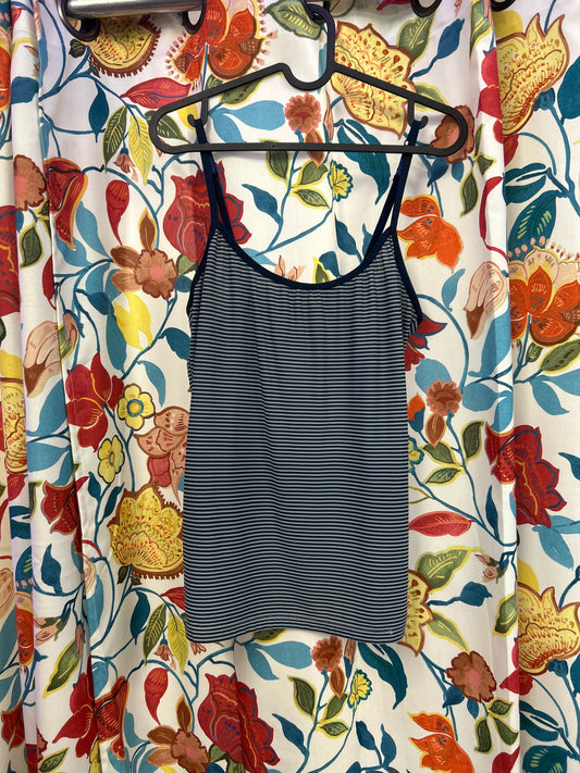 Y2k blue stripey tank top